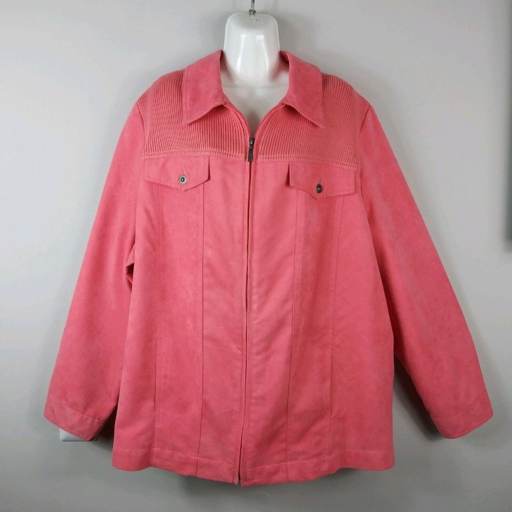 Allison Daley Coral Full Zip Jacket  24W